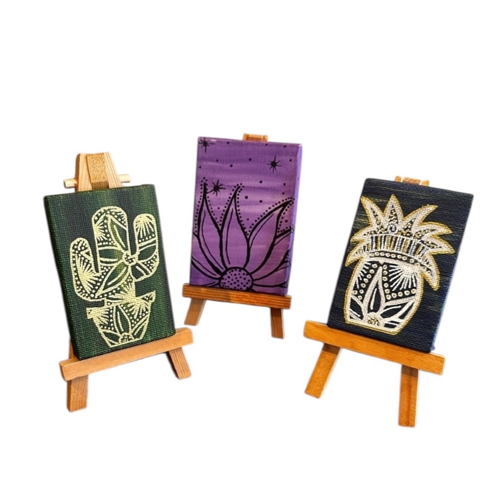 FREE W/BUNDLE Bundle of Mini Canvas Paintings - Picture 2 of 6